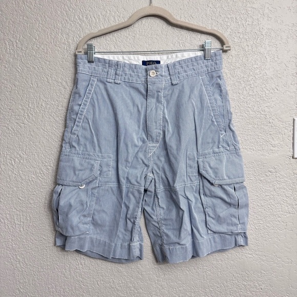 Polo Ralph Lauren Other - Polo Ralph Lauren Railroad Stripe Cargo Shorts Men’s 31 Blue